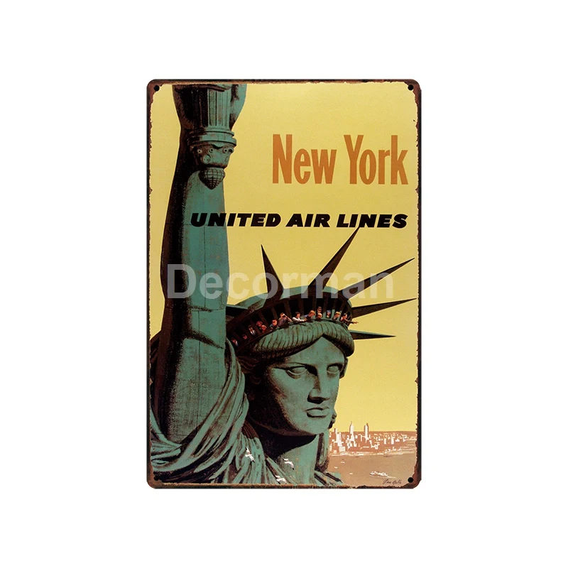 [DecorMan] Путешествия цитирует Япония Куба Нью-Йорк Индия Канада оловянные знаки на заказ оптом металлические картины Бар Паб Декор LT-1785 - Цвет: SA-1705