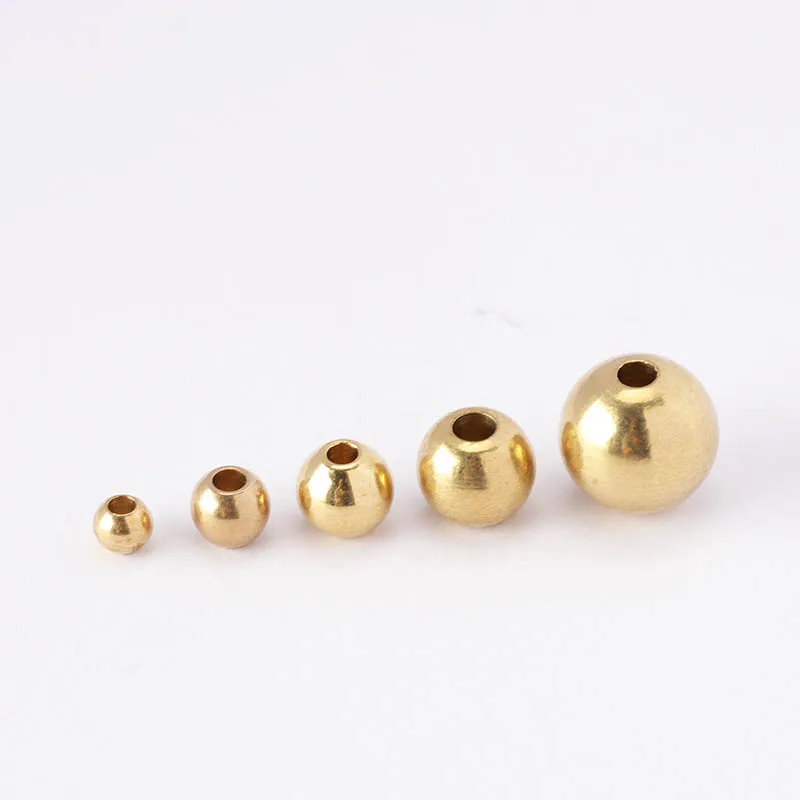 50 Stück 3–8 mm Original-Messingperlen, Silberperlen, runde Kugel, lose Spacer-Perlen für Armband, Halskette, Schmuckherstellung, DIY-Zubehör – Detail 15