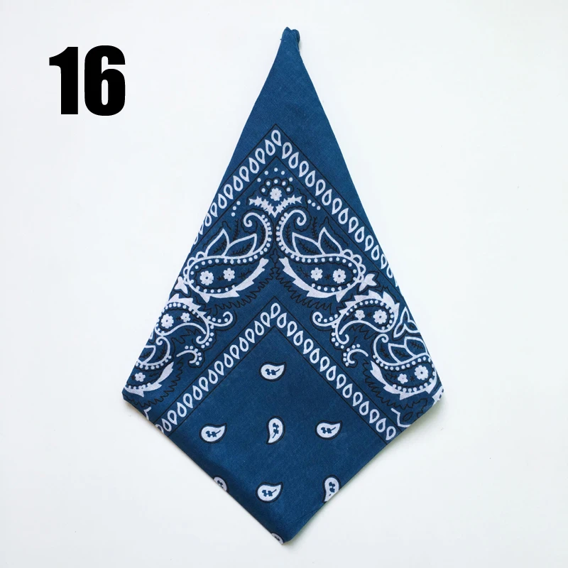 Square Scarf Unisex Hip Hop Black Bandana Kerchief Fashion Street Dance Riding Wrist Wraps Head Square Scarves Print Handchief