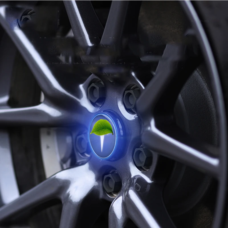 Suitable for Tesla model 3 magnetic suspension wheel hub center cover ring lamp accessories decoration