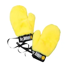 Womail, женские Мультяшные плюшевые варежки, теплые перчатки, новинка зимы, одноцветные, полный палец, висят на шее, милые перчатки, ветрозащитные, для улицы