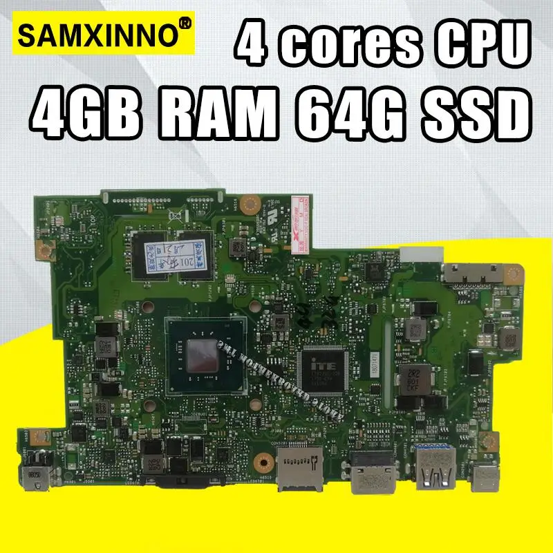 

with 4G RAM + 64G SSD 4 cores CPU Laptop Motherboard For ASUS E203M E203MA Notebook mainboard test OK