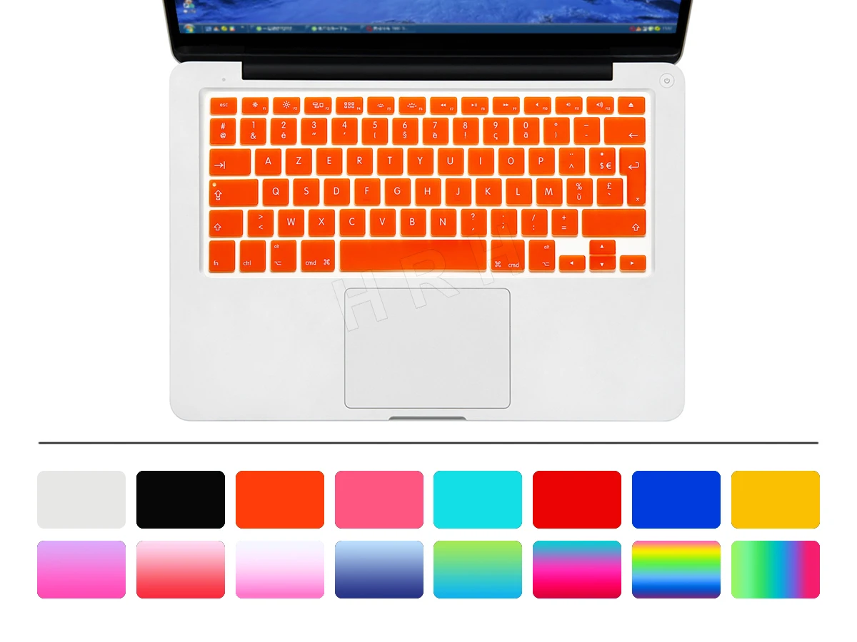 HRH 50 шт AZERTY французский Великобритания Силиконовый чехол для клавиатуры защитная