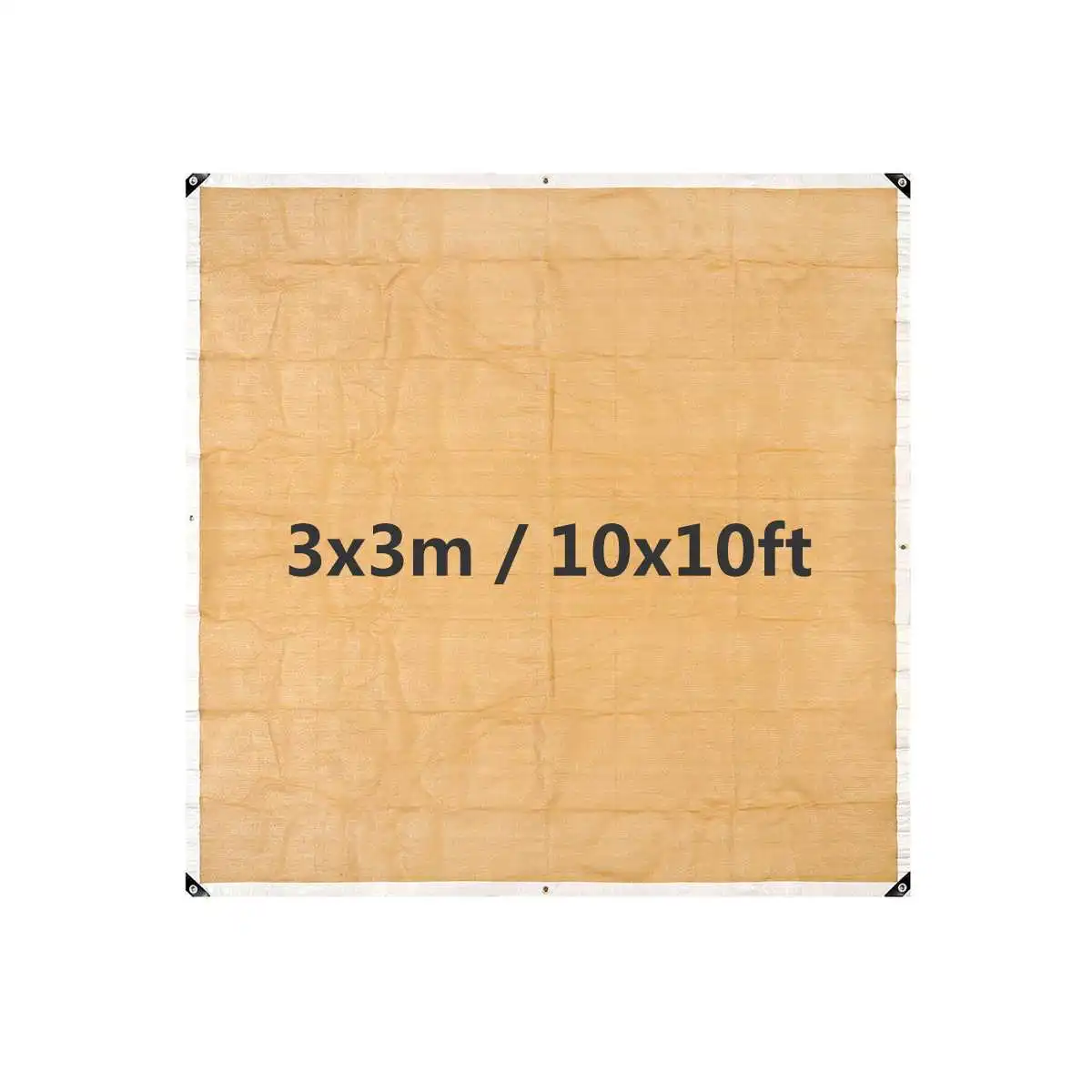 3x3m Прямоугольная HDPE 100GSM теневая сетка Солнцезащитная Защита от Солнца Анти-УФ навес наружный садовый тент сетка покрытие патио тент - Цвет: 3x3m