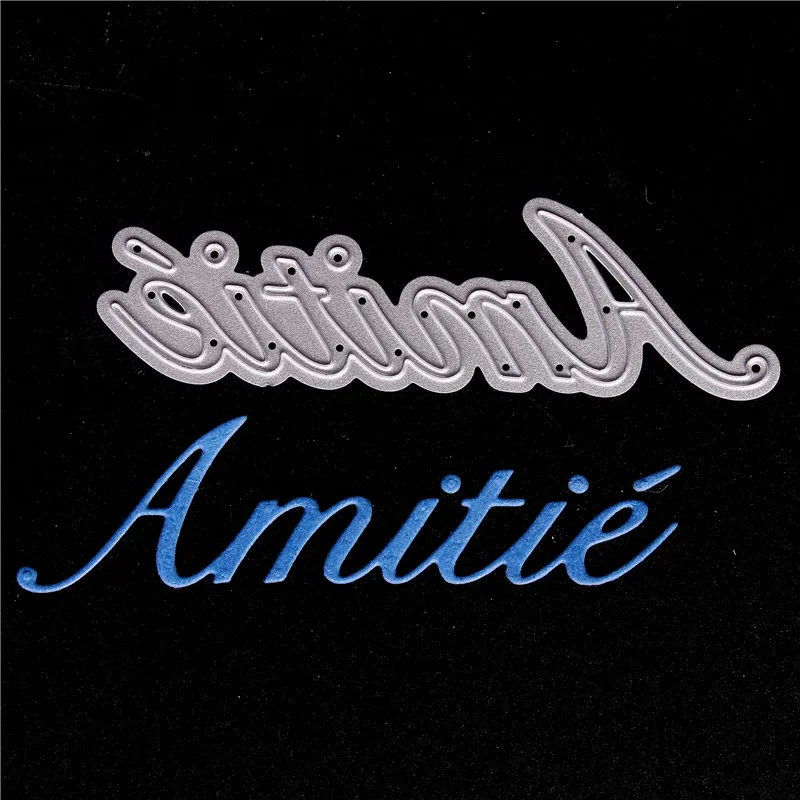 Французский слово металлический Трафаретный вырубной Штамп для Diy Скрапбукинг