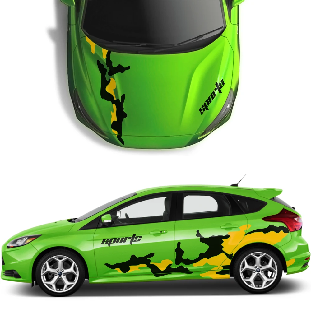 Автомобильные спортивные виниловые наклейки на дверь боковые для Ford Focus 2 3 1 4 MK2 MK3