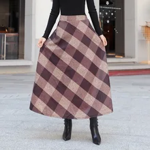 *#Best Price Sisjuly Female Woolen Skirts A-Line Long Skirts High Waist Plaid Woolen Big Swing Retro Skirts Fall Women's Blue Graphic Skirts *#Best Price Sisjuly Female Woolen Skirts A-Line Long Skirts High Waist Plaid Woolen Big Swing Retro Skirts Fall Women's Blue Graphic Skirts