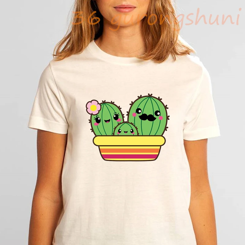 Top estivi Beauty Cactus t-shirt per abbigliamento kpop harajuku cute plants tshirt kawaii vintage t shirt donna 2021 tumblr