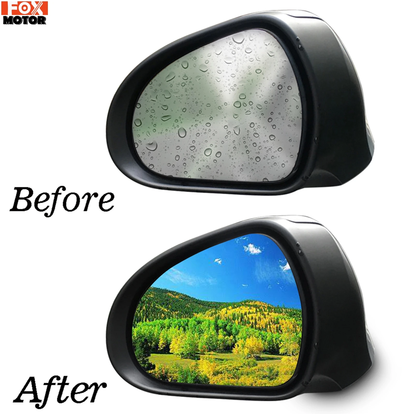 PET Rearview Mirror Protective Window Clear Anti-Fog Waterproof Rain Shield Film for Toyota Rav4 AX50-Car Sticker rearview mirror rain shield rearview mirror rain eyebrow rearview mirror rain guard car mirror film