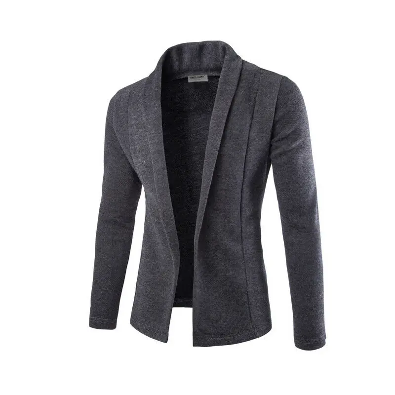 casual blazer 2021 Hot Selling Solid Color All-Match Mens Solid Blazer Cardigan Long Sleeve Casual Slim Fit Sweater Jacket Knit Coat casual blazer for men