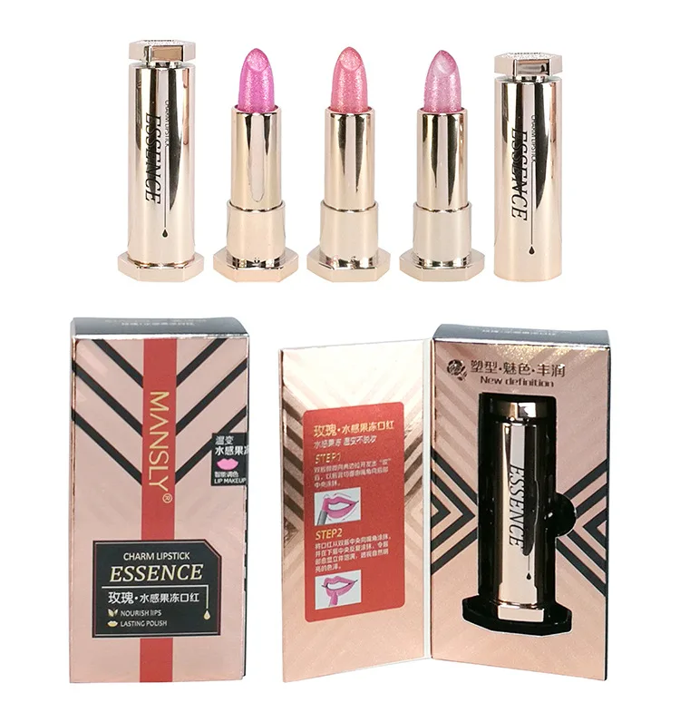 

Rose jelly color-changing lipstick does not take off makeup to moisten and fade lip gloss