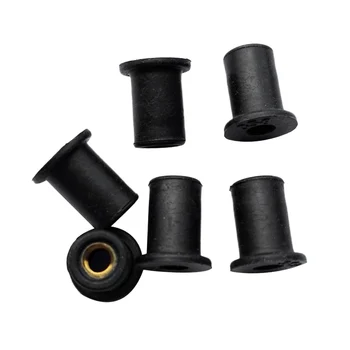 

12Pcs Rubber Well Nuts M4 M5 Brass Insert 4mm 5mm Metric Wellnuts Motorcycle Windscreen