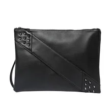 

Rivet Clutch Bag for Men Shoulder Bag Men's Clutches Fashion Luxury Handbags Envelope Bag Leather Cell Phone Wrist Bag Wallet