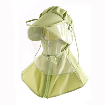 

15PCS Sunscreen shawl cap cover face anti-dust sunshade cycling hat and anti-foam mask coat for kids or female parent-child mask