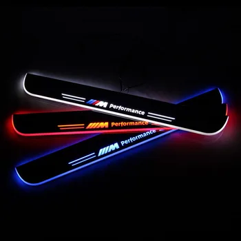 

For BMW E46 1998-2004 2005 Waterproof Acrylic Moving LED Welcome Pedal Car Scuff Plate Pedal Door Sill Pathway Light