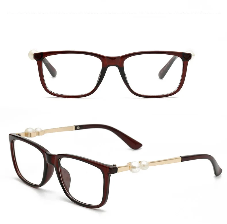 Модные прозрачные квадратные очки с жемчугом прозрачная оправа женские очки от близорукости очки мужские очки в оправе Nerd оптические прозрачные оправы