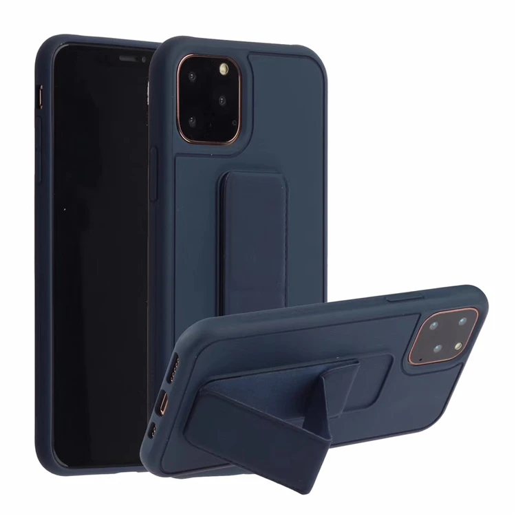 Цветной яркий однотонный чехол для телефона с защитой от падения для iphone 11 pro MAX XS Max X XR 8 7 6 Plus, мягкий чехол с магнитными присосками - Цвет: Синий