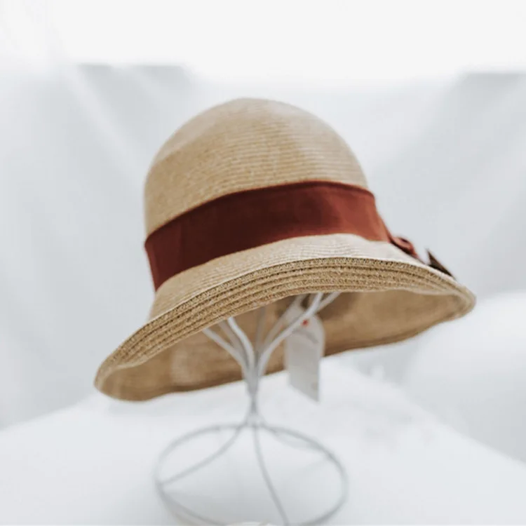 

Sun Li Empress Celebrity Style Hat Foldable Children College Style Straw Hat Seaside Sun-resistant Korean-style Girls Parent And