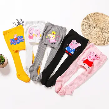 

Peppa Pig Children's Trousers Pp Pants Spring and Summer Cotton Breathable Tights Cartoon Doll Toy Girl Jewelry Gift2