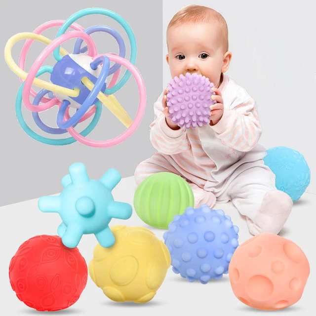  Bola sensorial para bebés de 6 a 12 meses, bolas de bebé para  niños pequeños de 1 a 3 años, masaje alivio del estrés, bolas  multisensoriales texturizadas, juguetes sensoriales Montessori 6