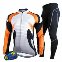 Spring Autumn Breathable Riding Bike Fashion Tight Fitting Ultraviolet-Proof Sets Set Cycling Clothes Men's Jersey Suit Sport 1
