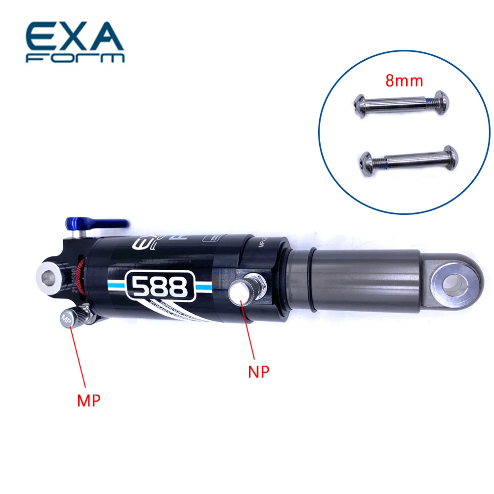 EXAform 588RL Bicycle Dual Air Shock Absorber Aluminum Alloy Lockable