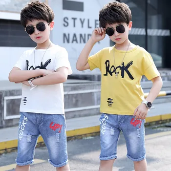 

2020 BOY'S Summer Wear 2020 New Style Set Children Western Style Summer Childrenswear Two Pieces Handsome Fashion Clothing