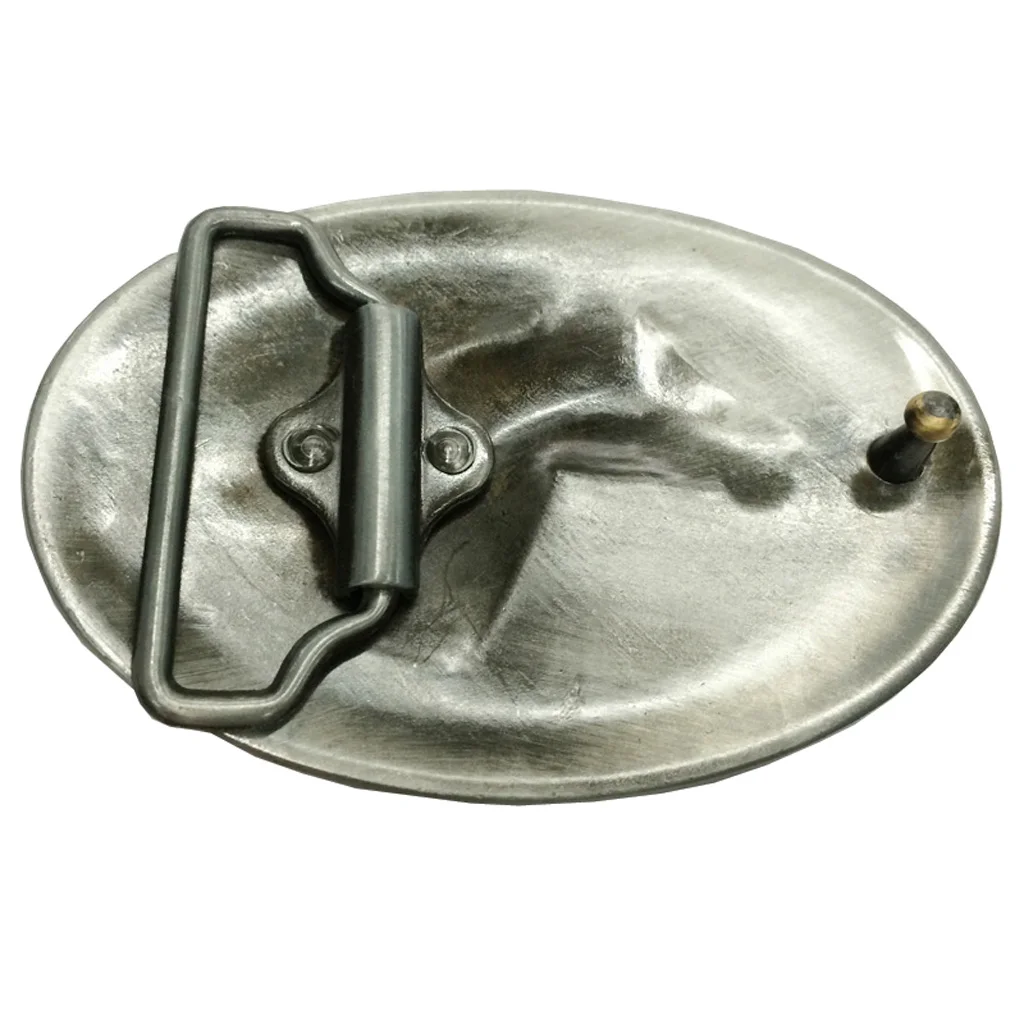 Vintage Western Belt Buckle Enameled Deer Rodeo Animal Jeder Mens Business