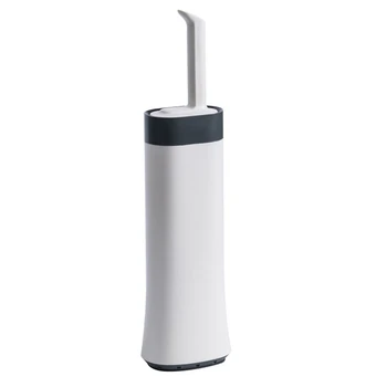 

Long Handle Double-Sided Toilet Cleaning Brush Deep Cleaning Tool Flexible Bristles, with Bracket Set Bathroom Accessories