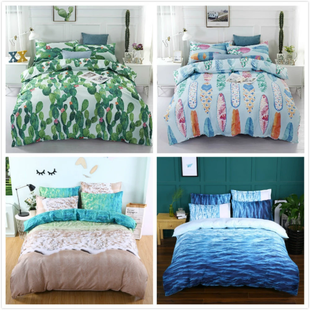 

Bedding Set 3D Printed Plants Scenic For Home Duvet Cover Set With Pillowcase Queen King 12 Sizes Home Textile Drop Shipping