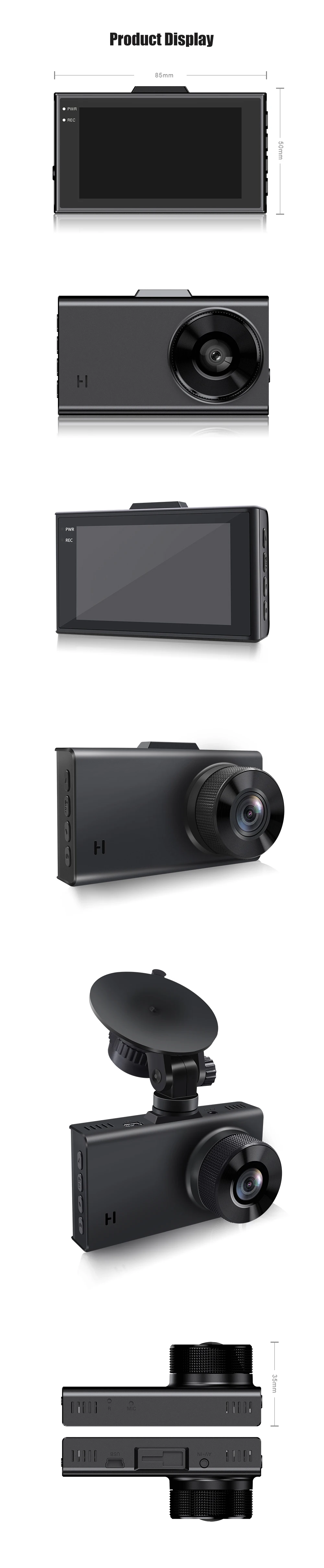 3,0 ips экран UHD 2K Автомобильный видеорегистратор двойная камера H.265 чип Hisilicon с супер конденсатором 170 градусов F1.4 объектив видеорегистратор