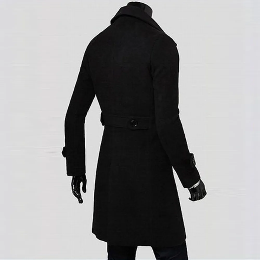 Новое мужское пальто, зимний тонкий стильный Тренч, двубортная длинная куртка, парка BK/M, повседневная Высококачественная Осенняя мужская верхняя одежда