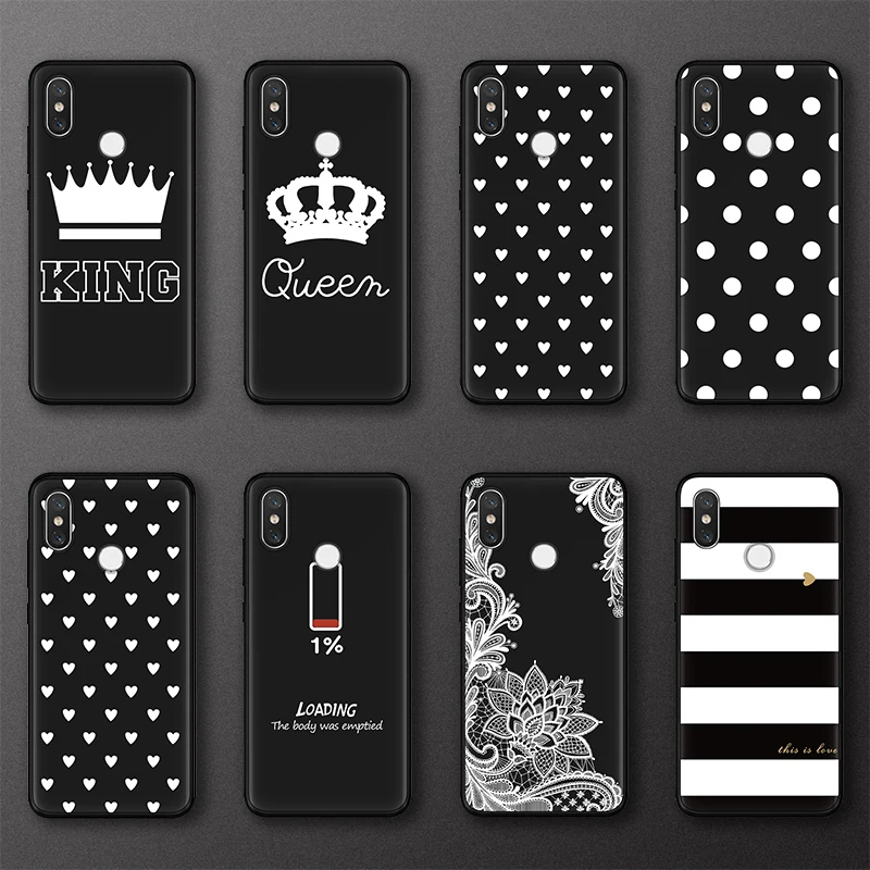 King Queen Boss черного цвета для Xiaomi Redmi Примечание 7 S2 6 5 Plus 3 3S Pro 4A 4X 5A 6A 4 Fundas Мягкая