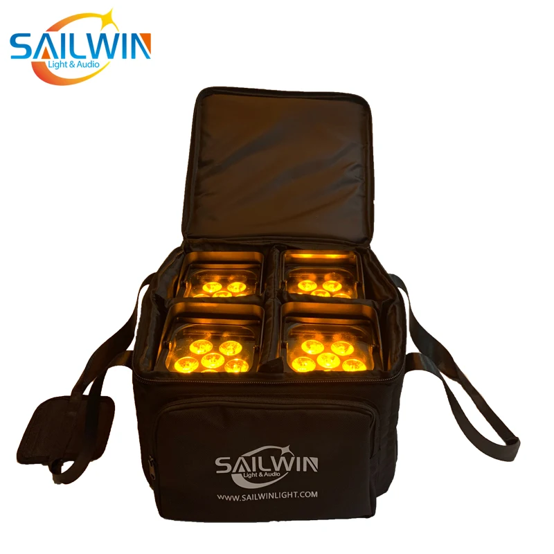 Sailwin Новый SKB дорожная сумка для 6x18 Вт 6 в 1 DMX приложение с питанием от батареи