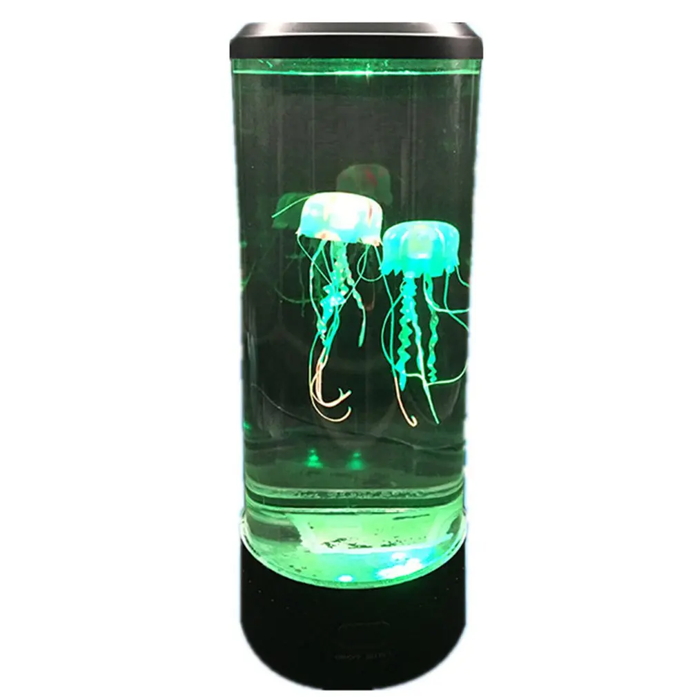 Led Jellyfish Night Light Home Aquarium Decoration Lights Bedside Lamp Creative Atmosphere Lights Fashion Beautiful USB Charging