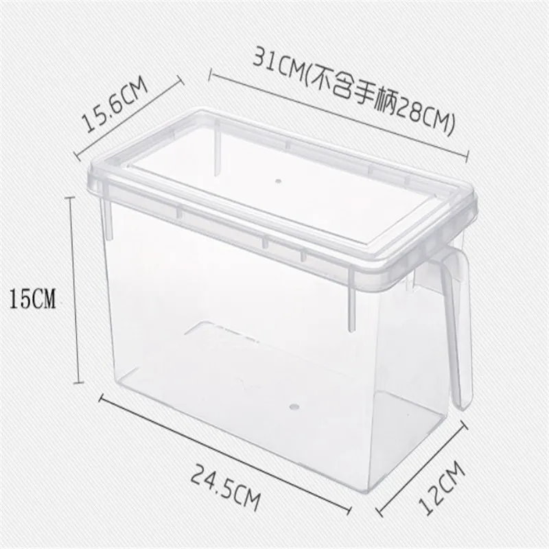 Пластиковая коробка для хранения кухонного холодильника, контейнер для еды, прозрачный Домашний Органайзер, пищевые овощные ящики для хранения контейнеров