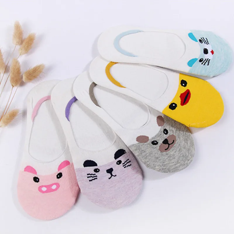 Носки с животными в стиле Харадзюку яркие забавные милые однотонные плюшевые