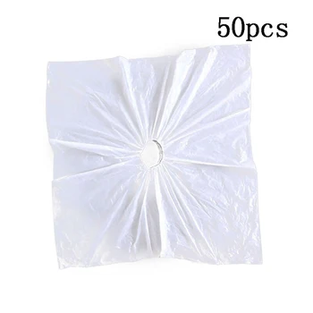 

50pcs 100x100cm Disposable Hair Cap Transparent Salon Hairdressing Capes Waterproof Hair Care Styling Tool