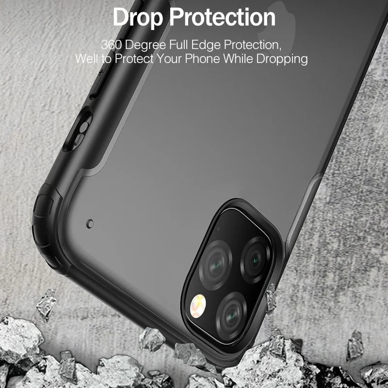 Rock роскошный чехол для телефона для iPhone 11 Pro чехол силиконовый прозрачный чистый чехол для iPhone XR XS Max 7 8 Plus чехол матовый чехол