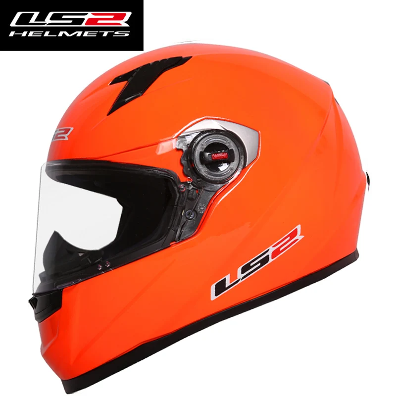 LS2 FF358 Полнолицевой мотоциклетный шлем для мужчин и женщин гоночный шлем с прозрачным козырьком Casco moto Capacetes de moto ciclista - Цвет: 21 Orange
