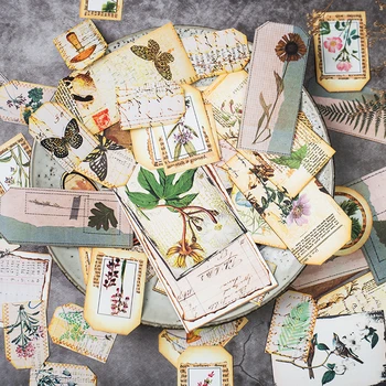 

92Pcs/Pack Vintage Leaves Plants Sticker DIY Craft Scrapbooking Album Junk Journal Happy Planner Decorative Stickers