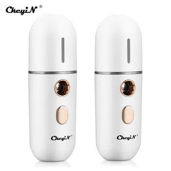 

CkeyiN 2Pcs/set Nano Facial Steamer 12ml Face SPA Cool Mist Sprayer Humidifier Atomizer Skin Moisturizing Hydrating Skin Care 48