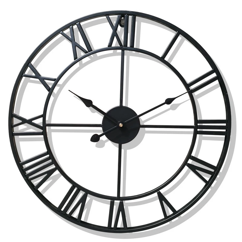 Ретро настенные часы в европейском стиле, современные настенные часы для гостиной, минималистичные настенные часы для спальни, домашний декор, бесшумные креативные часы с римскими цифрами