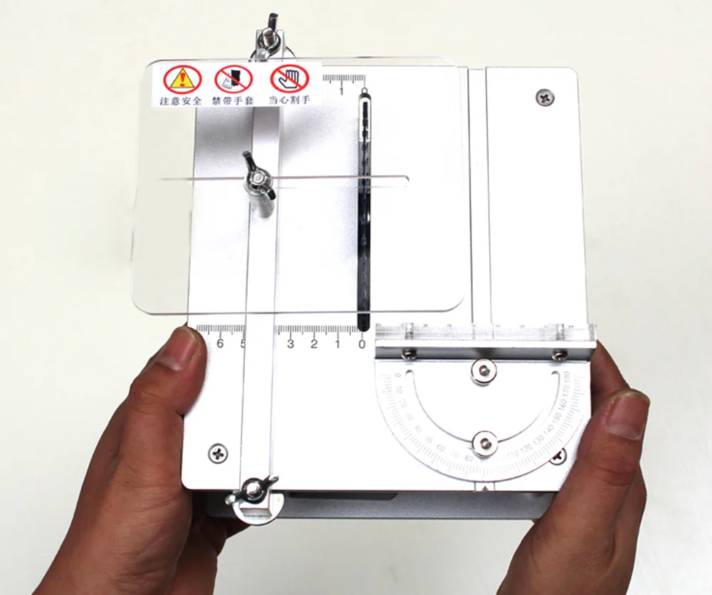 Мини Настольная пила ручной работы деревообрабатывающее шлифование полировка пильный станок DIY Модель оборудование для режущей пилы инструмент металлическая рама