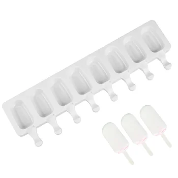 

8 Grids Ice Cream Mould Silicone DIY Ice Mold Household Reusable Washable Ice Mould
