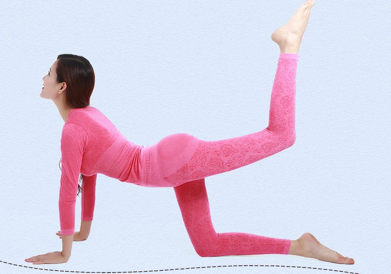 Jerrinut thermal underwear women long johns women for winter Warm long johns cotton sexy thermal underwear set for women 7