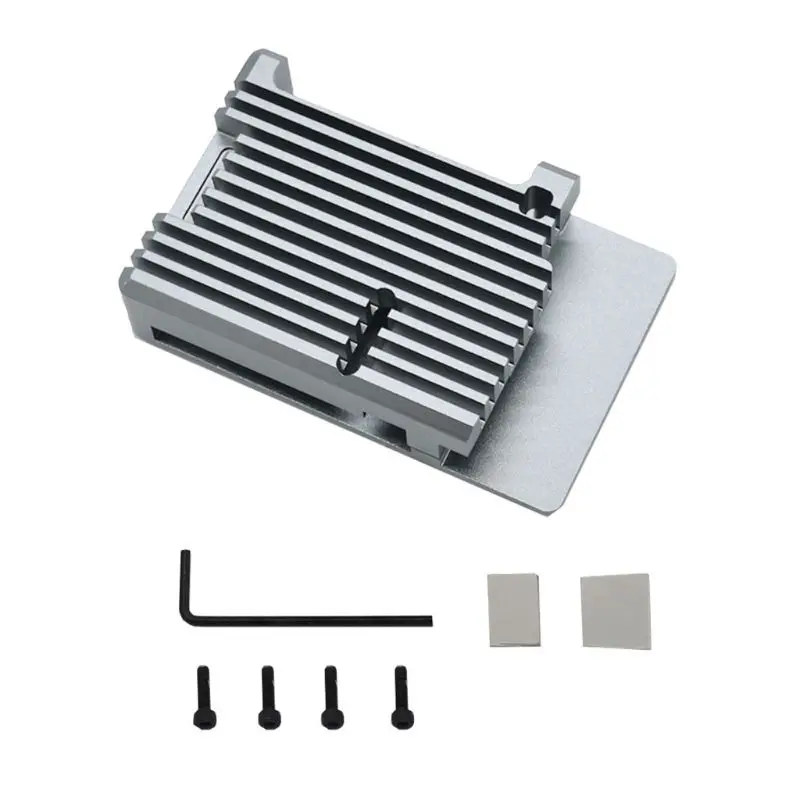

Aluminum Alloy Case Metal Shell Box Enclosure for Raspberry Pi 4 Model B Board