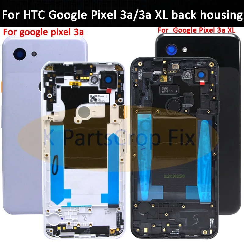 Чехол для HTC Google Pixel 3a задняя крышка батарейного отсека Корпус для Google Pixel 3a XL задняя дверь корпус с небольшими частями