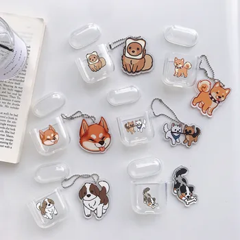 

Cute Japanese Dog Shiba Inu Silicone Earphone Accessories box Silicone Case For Apple Airpods 1 2 Charging Wireless Bluetooth