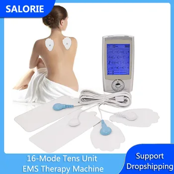 

16-Mode Therapy Machine Digital Tens Ems Machine Tens Neck Massage Arm Leg Face Body Slimming Massager Pain Relief Physiotherapy